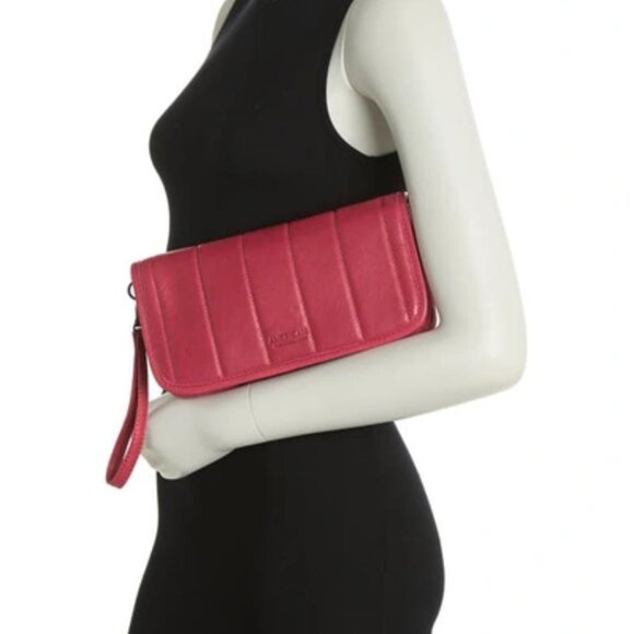 NWT Dayton Oversized Clutch In Claret color - Picture 1 of 6